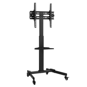 TV Cart with Shelf - Tilt, Adjustable Height - Fits Sizes 32-55in, Max VESA 400x400